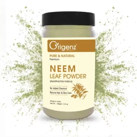 Origenz Neem Leaf Powder Face Pack for Soft & Glowing Skin | Helps to Control Acne, Pimples, Scars, Blackheads, Dandruff | Azadirachta Indica | 100gm