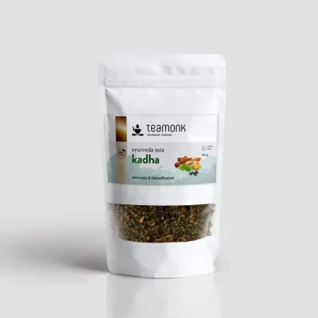 Teamonk Kadha Caffeine Free Herbal Infusion Tea Leaves (50 Cups) - 100 g. Acts as Immunity Booster. Cough and Cold Remedy