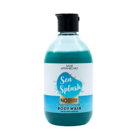 Sage Apothecary Natural Body Wash for Refreshing, Healthy Skin- 300ml (Sea Splash)
