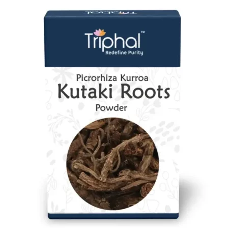 TRIPHAL Kutki Churna | Pure Kutaki Ayurvedic Powder | Preservative Free | For Liver Detox & Blood Sugar Management - 50g
