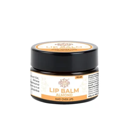 Pratha Naturals Lip Care Almonds Lip Balm Ultimate Softness and Nourishes Lip Gloss with Goodness of Almond Oil
