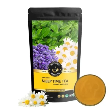 TEACURRY Natural Sleeptime Tea - 50 Grams | 100% Green Tea Lemongrass, Chamomile, Lavender | Helps Relax Sleep, Calms Nerves, Beats Insomnia | Relax Tea