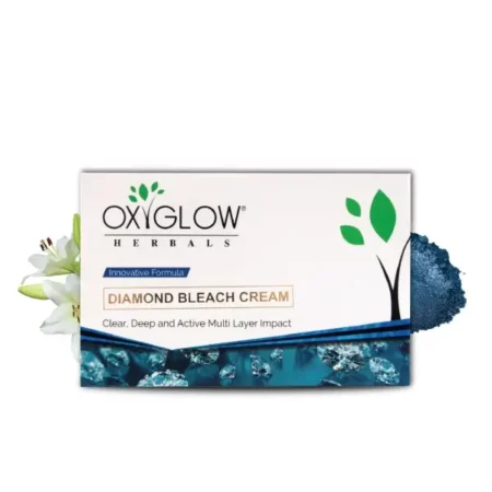 Oxyglow Herbal Diamond Bleach Cream for all type of face and neck skin |Skin tone remove clear, deep and active Multi Layer Impact | 300gram | White | Pack of 1 | For men | For Women