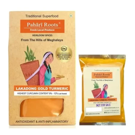 Pahari Roots Lakadong Turmeric Haldi Powder from Meghalaya with High Curcumin Content | 100 GMS