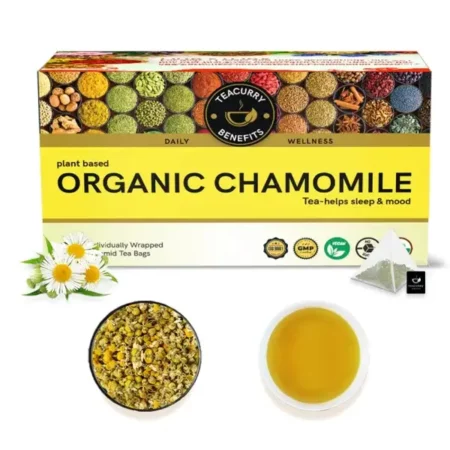 TEACURRY Organic Chamomile Tea - (1 Month Pack | 30 Tea Bags) Detox Tea and Calming Tisane