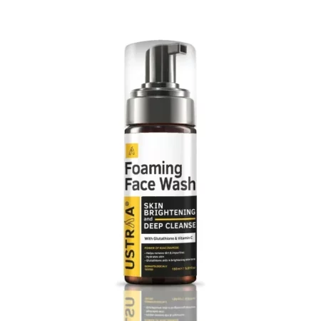 Ustraa Foaming Face Wash - 150ml - Skin Brightening & Deep Cleanse | with Glutathione & Vitamin C | Helps in Effective Removal of Dirt & Tan | Hydrates Skin | NO SLS, NO PARABEN