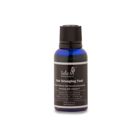 Rustic Art Organic Hair Detangling Fluid with Amala, Hibuscus | Urban Defense Hair Serum Concentrate | Daily Use | Suitable for Curly Hair | For Women & Men | 30 ml
