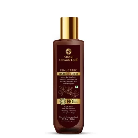 Khadi Organique Fenugreek Hair Cleanser/Shampoo No Parabens, Silicones, Phthalates, Sulphates No Harmful Chemical Cleanser 200 ML