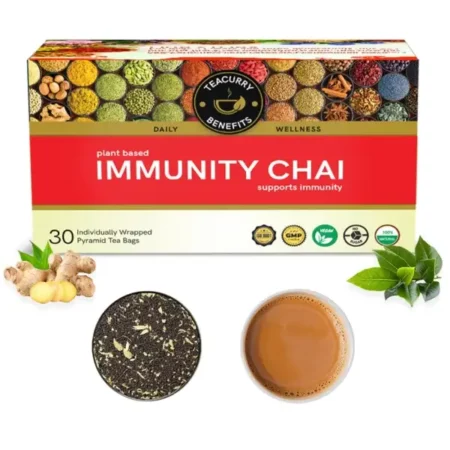 TEACURRY Immunity Booster Tea - 30 Pyramid Immunity Booster Tea Bags of Immunity Tea Kadha | Cardamom, Cloves, Ginger, Cinnamon, Black Tea | Immunity Tea Bags