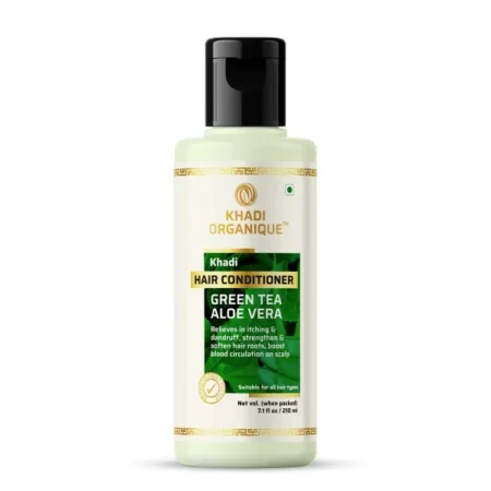 Khadi Organique Green Tea Aloevera Hair Conditioner, 210 ml