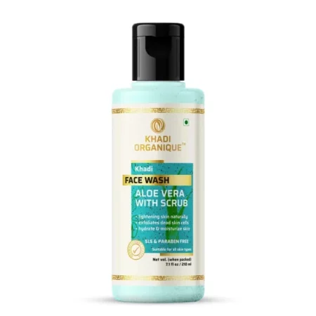 Khadi Organique Aloevera Face Wash With Scrub Sls & Paraben