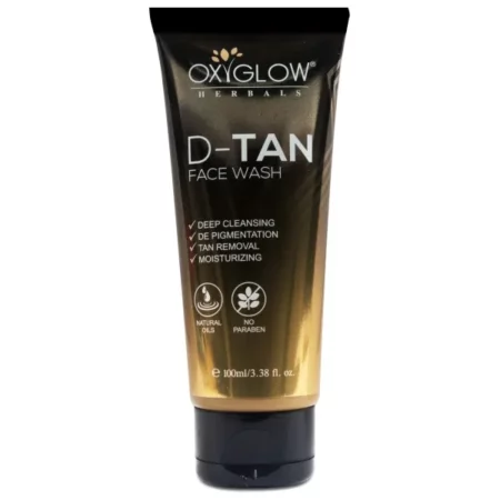 OxyGlow Herbals D-TAN Face Wash-100g| Helps Removes Dirt |Brightening & Glowing Skin|Deep Cleansing|De-Pigmentation|Tan Removal|Nourishes Skin|Skin Hydration|All Skin Type|Moisturizing|Control Excess Sebum