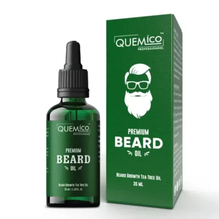 Quemico Professionnel Premium Tea Tree Beard Oil For Men, With Tea Tree & 5 Essential Oils For Itch-Free Beard Growth & Nourishment | 35ml