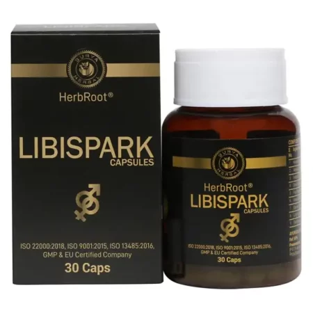 HerbRoot Surya Herbal Libispark | Increasing Energy I Strength & Stamina Performance Ayurvedic | Booster Supplement I stress relief | Immunity Booster | with Shilaji Capsules for Men I Pack of 1