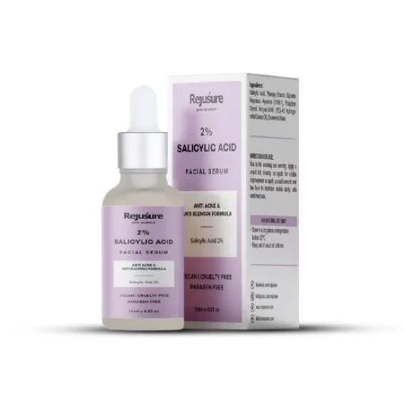 Rejusure 2% Salicylic Acid (Face Serum) -Open Pores | Excess Oil | Blackheads, Acne & Oily Skin | Men & Women | Cruelty Free & Dermatologist Tested - 10ml