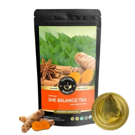 TEACURRY PCOS PCOD Tea (1 Month Pack, 100 Gram) - Helps with Hormone wellness and Weight management - All Natural Ingredients