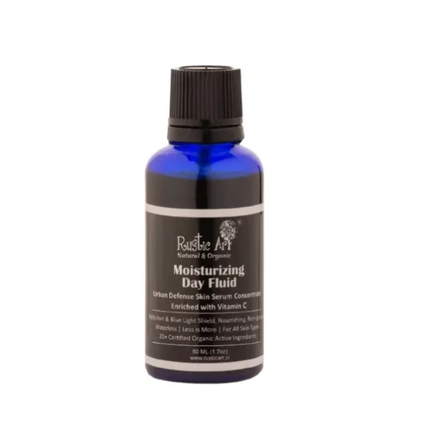 Rustic Art Organic Moisturizing Day Fluid with Vitamin C | Urban Defense Skin Serum Concentrate | Protect & Nourish | For Women & Men | 50 ml, Herbkart8t741jnX9bYZ7L.webp, Herbkart8t741jnX9bYZ7L