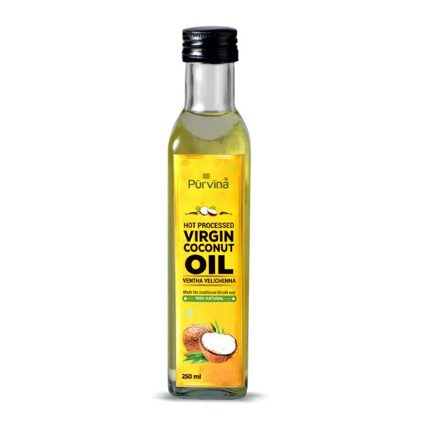 100% Natural Hot Processed Virgin Coconut Oil, Ventha Velichenna, 250 ml