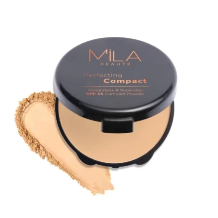 Mila Beaute Perfecting Compact Powder, Sand Beige, 16g