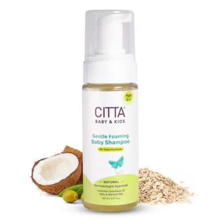 CITTA Natural Gentle Tear-Free Foaming Baby Shampoo, 150 ml