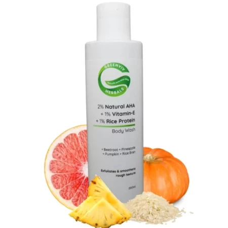 Greenviv 2% AHA + 1% Vitamin E Radiance Body Wash, 200ml