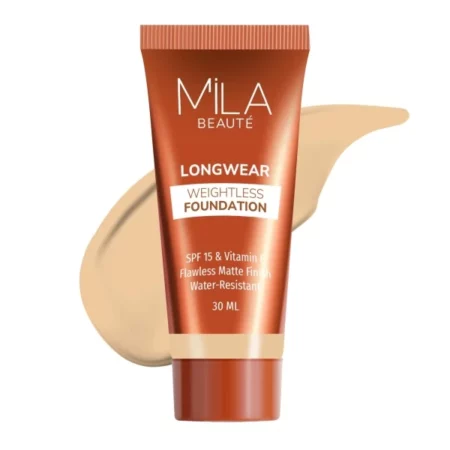 MILA BEAUTE Longwear Foundation, Soft Beige, 30ml
