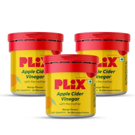 Plix Apple Cider Vinegar Effervescent Mini, Mango, 9 Tablets
