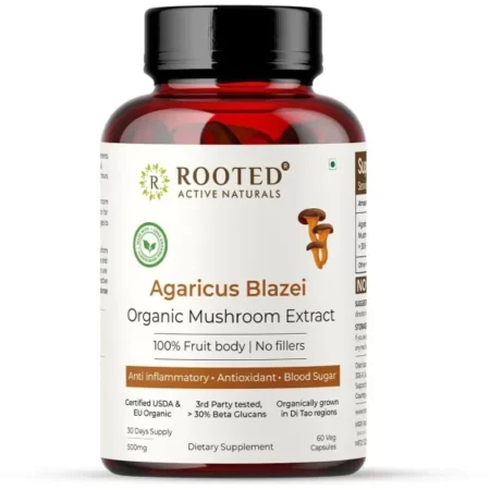 Rooted Active Naturals Agaricus Blazei Capsules, 60 Count