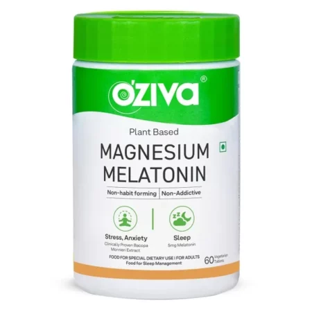 OZiva Magnesium Melatonin Sleep Tablets, 60 Tablets