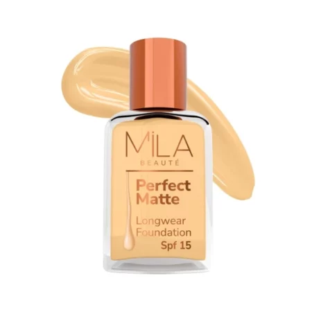 Mila Beaute Perfect Matte Foundation, Natural Beige, 30ml