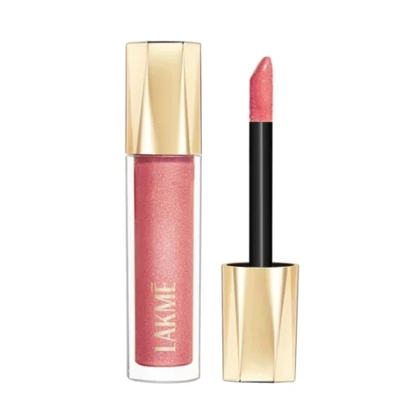 LAKME Glitterati Lip Glaze, Pink Champagne, 3.5 ml