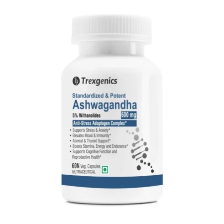 Trexgenics Ashwagandha 600mg Capsules, 60 Capsules
