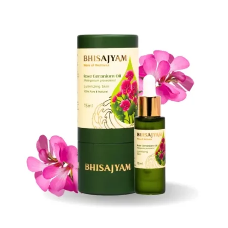 Bhisajyam Rose Geranium Essential Oil, 15ml