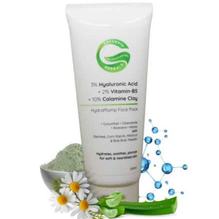 Greenviv 3% Hyaluronic Acid + 2% Vitamin B5 HydraPlump Face Pack, 100g