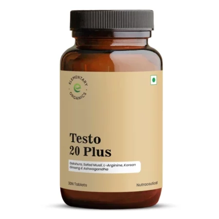 Elementary Organics Testo 20 Plus Tablets, 30 Count