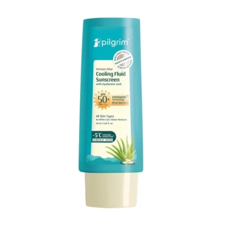 Pilgrim Korean Aloe Cooling Fluid Sunscreen SPF 50+ PA++++, 50 ml