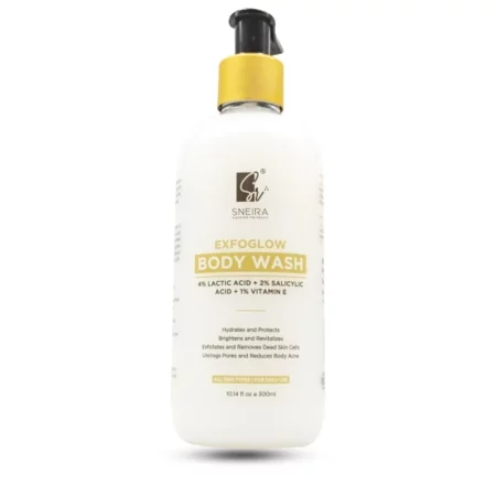 SNEIRA EXFOGLOW Body Wash, 300ml