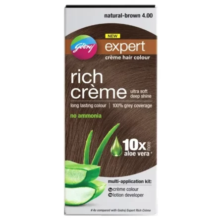 Godrej Expert Rich Creme Hair Colour, Natural Brown 400, 50ml + 50g