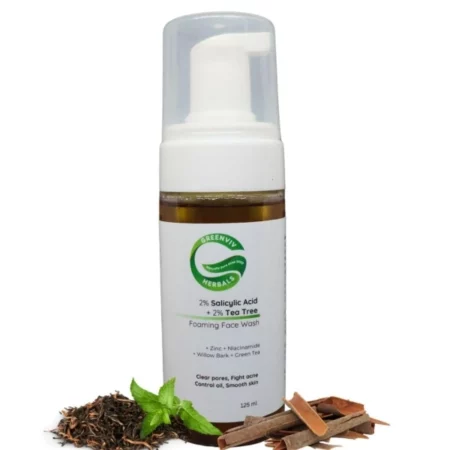 Greenviv 2% Salicylic Acid + 2% Tea Tree Anti-Acne Face Wash, 125ml