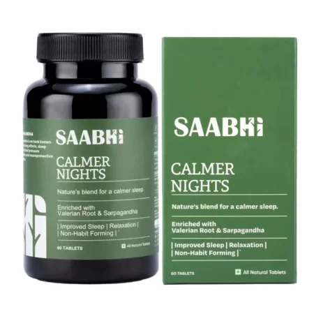 SAABHI Calmer Nights Tablets, 60 Tablets