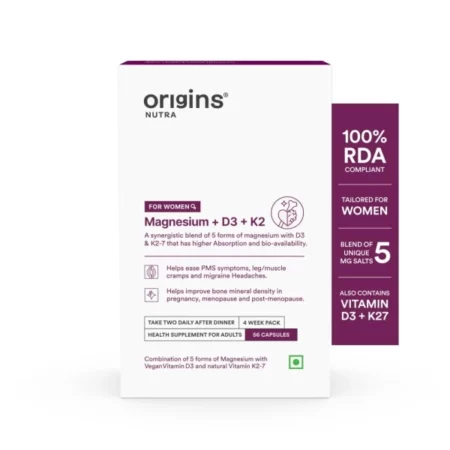 Origins Nutra Magnesium + D3 + K2 Women, 56 Caps