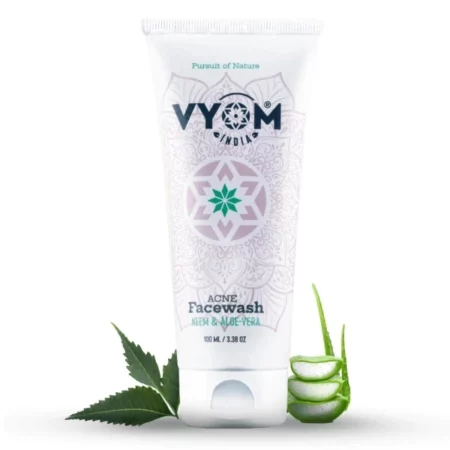 Vyom India Acne Face Wash, Aloe Vera & Neem, 100ml