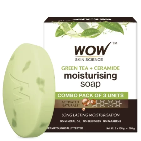 WOW Green Tea & Ceramide Soap, Pack of 3