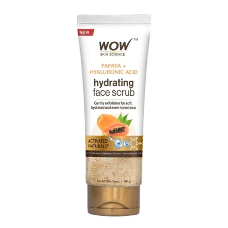 WOW Papaya Hyaluronic Face Scrub, 100g