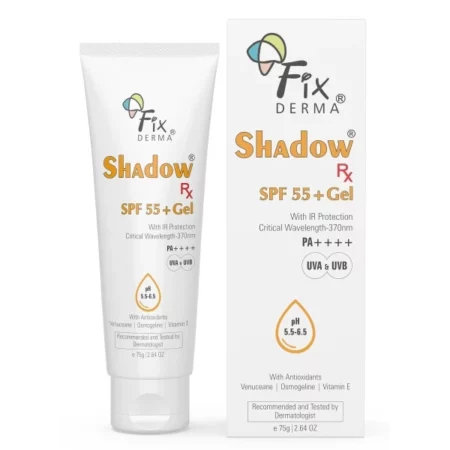 Fixderma Shadow RX Sunscreen SPF 55+ Gel PA+++, 75 gm