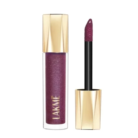 LAKMÉ Glitterati Lip Glaze, Berry Sparkler, 3ml