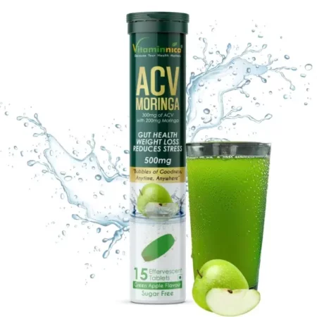 Vitaminnica ACV Moringa Effervescent Tablets, Green Apple, 15 Tablets