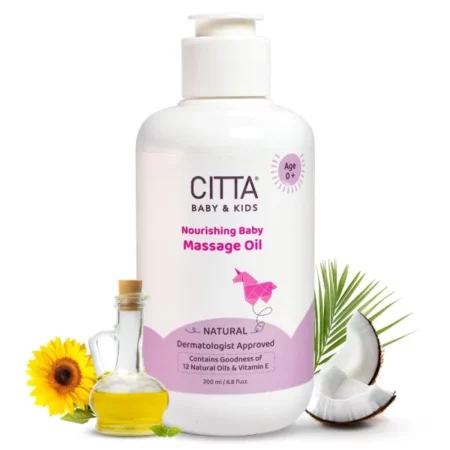 CITTA Natural Baby Massage Oil, 200ml