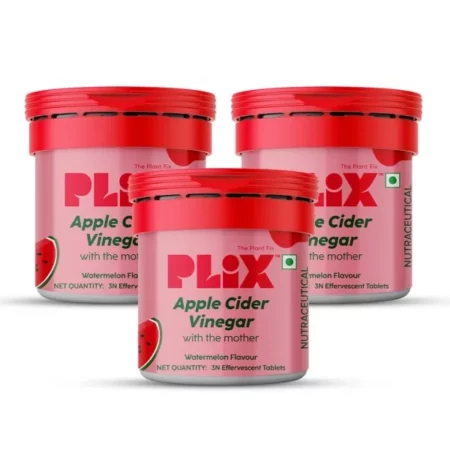 Plix Apple Cider Vinegar Effervescent Mini, Watermelon, 9 Tablets