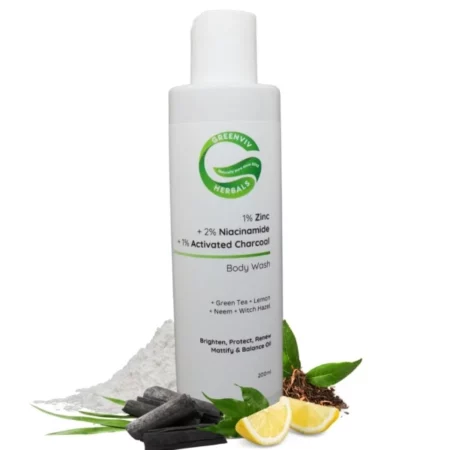 Greenviv 1% Zinc + 2% Niacinamide Detox Body Wash, 200ml